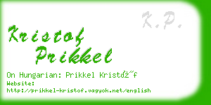 kristof prikkel business card